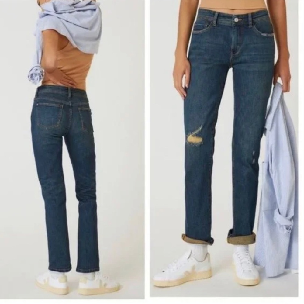 ANTHROPOLOGIE PILCRO SLIM BOYFRIEND CUFFED JEANS SZ 27